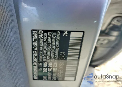 2000 Mercedes-Benz E 320 from USA, damaged, VIN WDBJF65JXYB148954